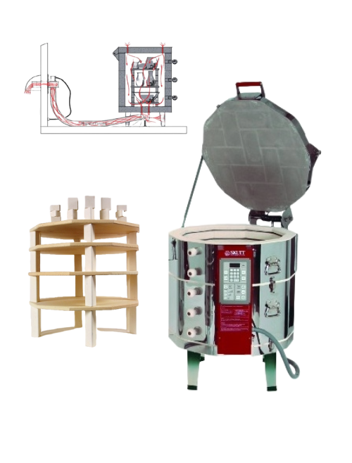 Skutt KM1022-3 Kiln Package with Furniture Kit & Vent