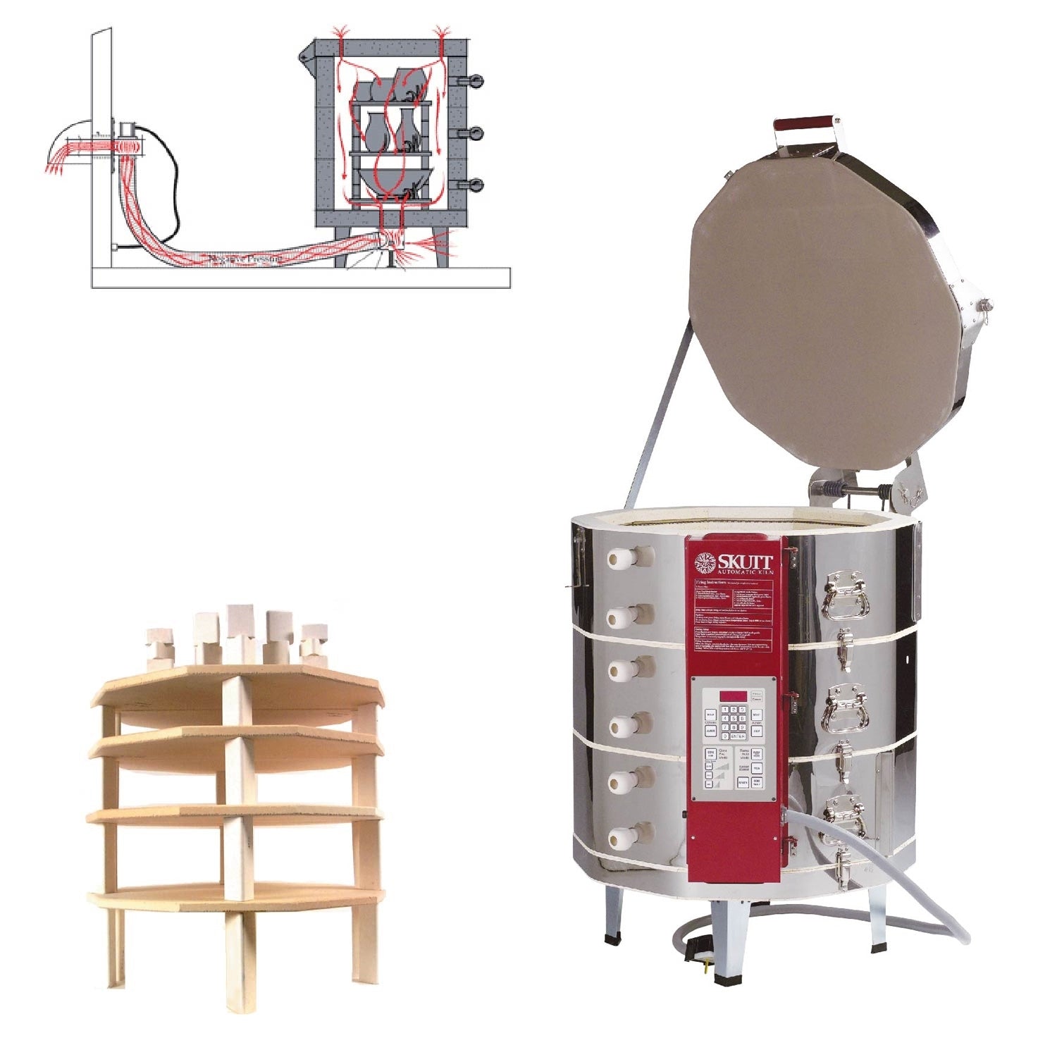 Skutt KM1027 Kiln Package with Furniture Kit & Vent